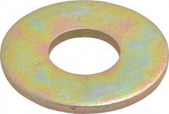 Value Collection - 1/2" Screw, Grade 8 Steel USS Flat Washer - 9/16" ID x 1-3/8" OD, 7/64" Thick, Zinc Yellow Dichromate Finish - USA Tool & Supply