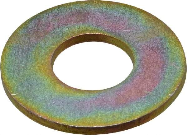 Value Collection - 9/16" Screw, Grade 8 Steel USS Flat Washer - 5/8" ID x 1-1/2" OD, 7/64" Thick, Zinc Yellow Dichromate Finish - USA Tool & Supply