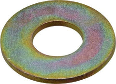 Value Collection - 9/16" Screw, Grade 8 Steel USS Flat Washer - 5/8" ID x 1-1/2" OD, 7/64" Thick, Zinc Yellow Dichromate Finish - USA Tool & Supply