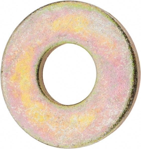 Value Collection - 3/4" Screw, Grade 8 Steel USS Flat Washer - 13/16" ID x 2" OD, 5/32" Thick, Zinc Yellow Dichromate Finish - USA Tool & Supply