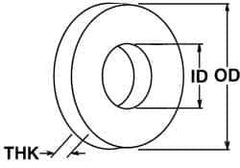 Value Collection - M27 Screw, Grade 8 Steel Standard Flat Washer - 28mm ID x 50mm OD, 4mm Thick, Zinc-Plated Finish - USA Tool & Supply