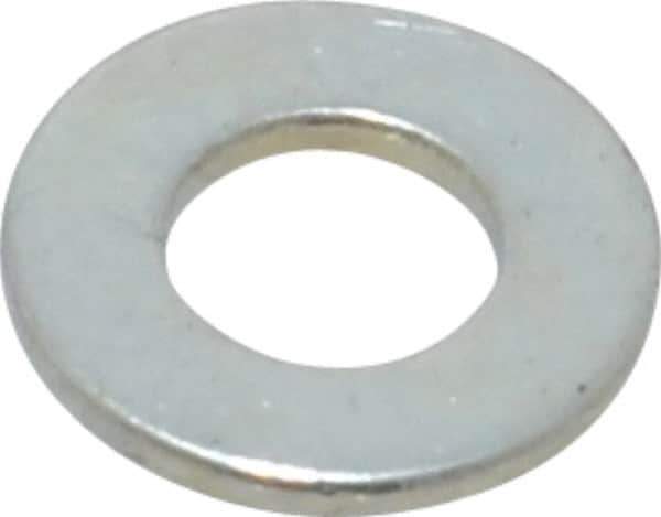 Value Collection - #5 Screw, Steel SAE Flat Washer - 9/64" ID x 9/32" OD, 1/32" Thick, Zinc-Plated Finish - USA Tool & Supply