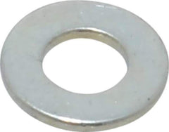 Value Collection - #5 Screw, Steel SAE Flat Washer - 9/64" ID x 9/32" OD, 1/32" Thick, Zinc-Plated Finish - USA Tool & Supply