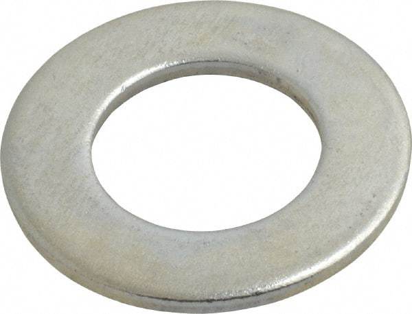Value Collection - 1-1/8" Screw, Steel SAE Flat Washer - 1-3/16" ID x 2-1/4" OD, 9/64" Thick, Zinc-Plated Finish - USA Tool & Supply