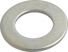 Value Collection - 1-1/8" Screw, Steel SAE Flat Washer - 1-3/16" ID x 2-1/4" OD, 9/64" Thick, Zinc-Plated Finish - USA Tool & Supply