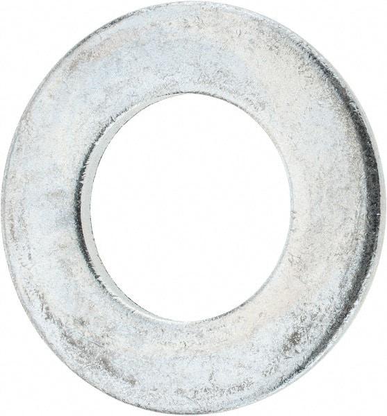 Value Collection - 1-1/4" Screw, Steel SAE Flat Washer - 1-3/8" ID x 2-1/2" OD, 5/32" Thick, Zinc-Plated Finish - USA Tool & Supply