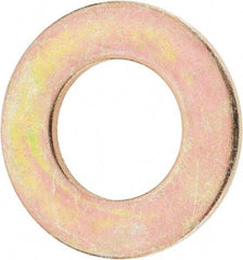 Value Collection - 1" Screw, Grade 8 Steel SAE Flat Washer - 1-1/16" ID x 2" OD, 9/64" Thick, Zinc Yellow Dichromate Finish - USA Tool & Supply