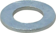 Value Collection - M10 Screw, Steel Standard Flat Washer - 10.5mm ID x 20mm OD, 2mm Thick, Zinc-Plated Finish - USA Tool & Supply