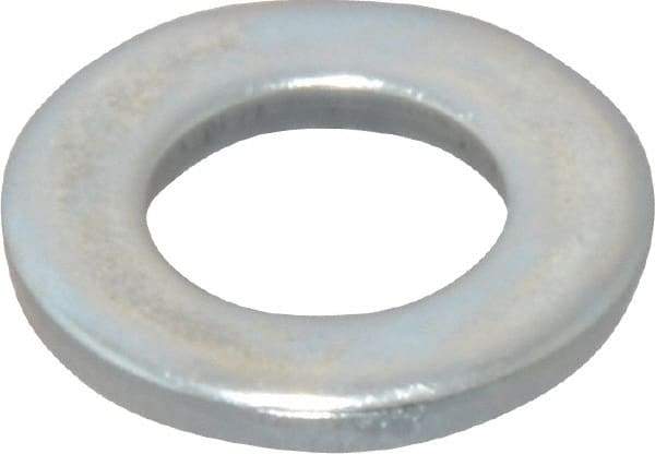 Value Collection - M12 Screw, Steel Standard Flat Washer - 13mm ID x 24mm OD, 2.5mm Thick, Zinc-Plated Finish - USA Tool & Supply