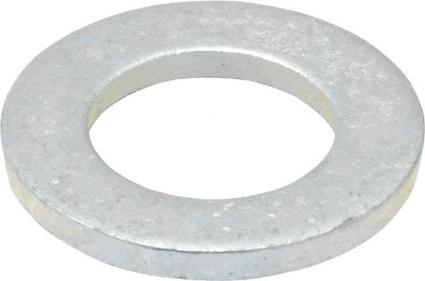 Value Collection - M16 Screw, Steel Standard Flat Washer - 17mm ID x 30mm OD, 3mm Thick, Zinc-Plated Finish - USA Tool & Supply