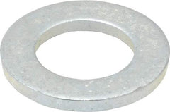 Value Collection - M16 Screw, Steel Standard Flat Washer - 17mm ID x 30mm OD, 3mm Thick, Zinc-Plated Finish - USA Tool & Supply