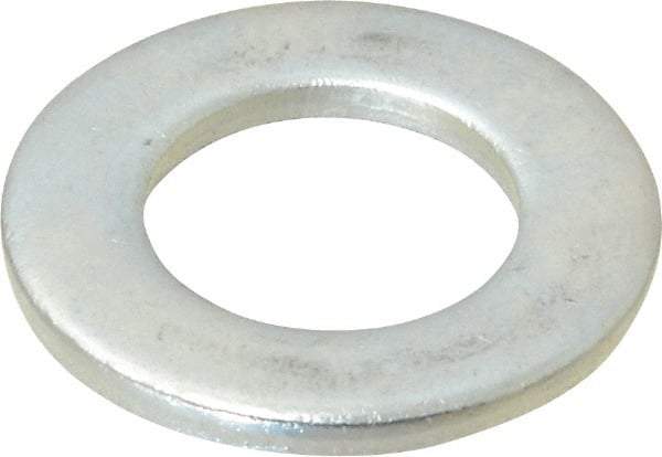 Value Collection - M18 Screw, Steel Standard Flat Washer - 19mm ID x 34mm OD, 3mm Thick, Zinc-Plated Finish - USA Tool & Supply