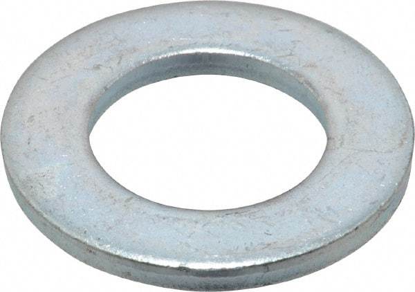 Value Collection - M20 Screw, Steel Standard Flat Washer - 21mm ID x 37mm OD, 3mm Thick, Zinc-Plated Finish - USA Tool & Supply