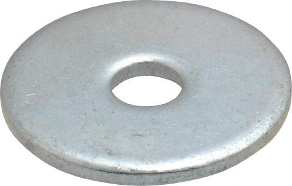 Value Collection - #8 Screw, Steel Fender Flat Washer - 3/16" ID x 3/4" OD, 0.067" Thick, Zinc-Plated Finish - USA Tool & Supply