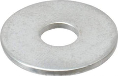 Value Collection - 1/4" Screw, Steel Fender Flat Washer - 1/4" ID x 7/8" OD, 0.08" Thick, Zinc-Plated Finish - USA Tool & Supply