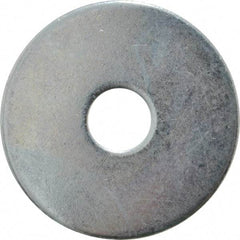 Value Collection - 3/8" Screw, Steel Fender Flat Washer - 13/32" ID x 1-5/8" OD, 0.08" Thick, Zinc-Plated Finish - USA Tool & Supply