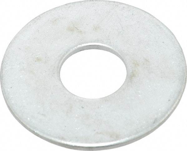 Value Collection - 1/2" Screw, Steel Fender Flat Washer - 1/2" ID x 1-1/2" OD, 0.08" Thick, Zinc-Plated Finish - USA Tool & Supply