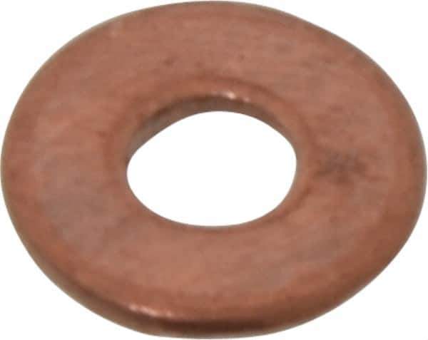 Value Collection - #6 Screw, Silicon Bronze Standard Flat Washer - 0.156" ID x 3/8" OD, 0.049" Thick, Plain Finish - USA Tool & Supply