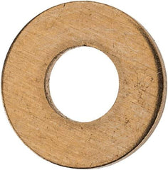 Value Collection - #8 Screw, Silicon Bronze Standard Flat Washer - 0.188" ID x 3/8" OD, 0.049" Thick, Plain Finish - USA Tool & Supply