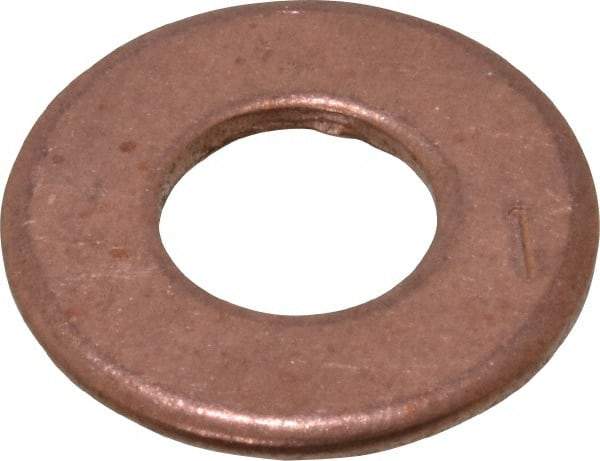Value Collection - #24 Screw, Silicon Bronze Standard Flat Washer - 0.395" ID x 7/8" OD, 0.064" Thick, Plain Finish - USA Tool & Supply
