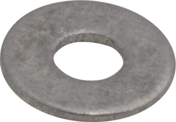 Value Collection - #6 Screw, Aluminum Standard Flat Washer - 0.147" ID x 3/8" OD, 0.032" Thick, Plain Finish - USA Tool & Supply