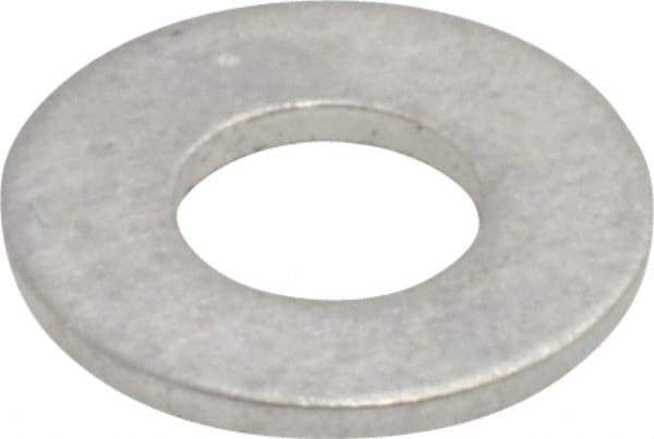 Value Collection - #8 Screw, Aluminum Standard Flat Washer - 0.168" ID x 3/8" OD, 0.032" Thick, Plain Finish - USA Tool & Supply