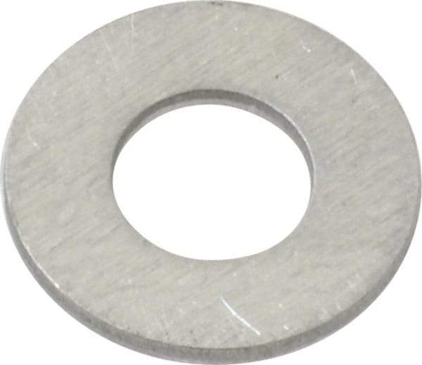 Value Collection - #10 Screw, Aluminum Standard Flat Washer - 0.196" ID x 1/2" OD, 0.039" Thick - USA Tool & Supply