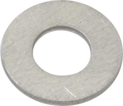 Value Collection - #10 Screw, Aluminum Standard Flat Washer - 0.196" ID x 1/2" OD, 0.039" Thick - USA Tool & Supply