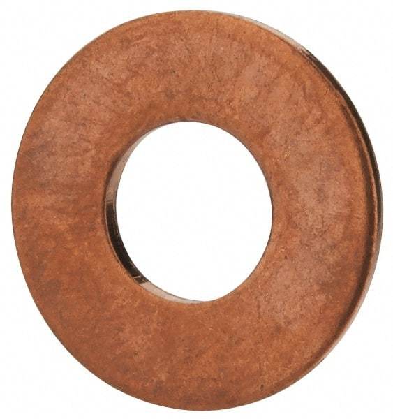 Value Collection - 5/16" Screw, Copper Standard Flat Washer - 0.336" ID x 3/4" OD, 0.064" Thick, Plain Finish - USA Tool & Supply