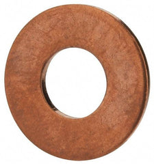 Value Collection - 5/16" Screw, Copper Standard Flat Washer - 0.336" ID x 3/4" OD, 0.064" Thick, Plain Finish - USA Tool & Supply