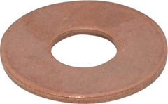 Value Collection - 3/8" Screw, Copper Standard Flat Washer - 0.395" ID x 1" OD, 0.064" Thick, Plain Finish - USA Tool & Supply
