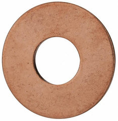 Value Collection - 1/2" Screw, Copper Standard Flat Washer - 0.563" ID x 1-3/8" OD, 0.081" Thick, Plain Finish - USA Tool & Supply