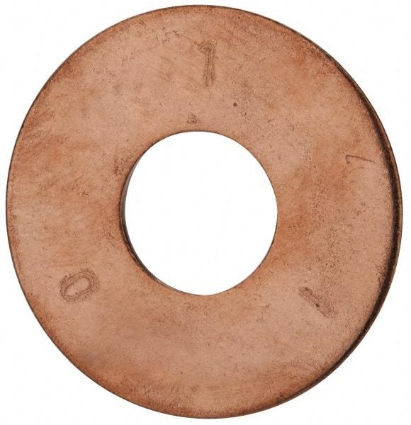 Value Collection - 5/8" Screw, Copper Standard Flat Washer - 0.688" ID x 1-3/4" OD, 0.102" Thick, Plain Finish - USA Tool & Supply