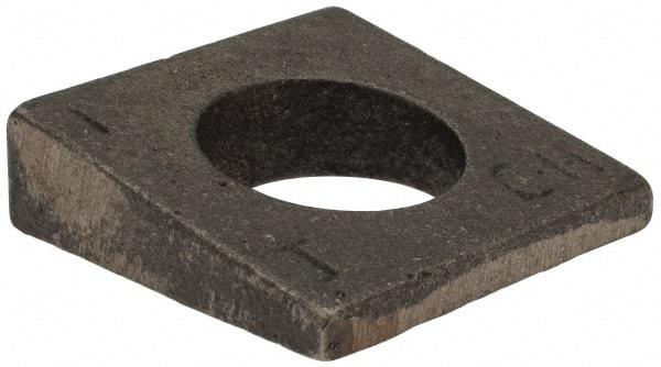 Value Collection - 1" Bolt, Iron Beveled Square Washer - 1-1/16" ID, 9/16 Minimum Thickness - USA Tool & Supply