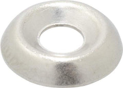 Value Collection - 0.102" Thick, Nickel-Plated Finish, Brass, Standard Countersunk Washer - 0.135" ID x 3/8" OD - USA Tool & Supply
