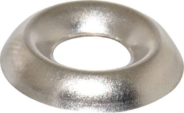 Value Collection - 1/8" Thick, Nickel-Plated Finish, Steel, Standard Countersunk Washer - 0.259" ID x 21/32" OD - USA Tool & Supply
