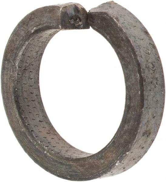 Value Collection - 1/4", 0.255" ID, 0.078" Thick High Collar Split Lock Washer - Steel, Uncoated, 0.255" Min ID, 0.263" Max ID, 0.365" Max OD - USA Tool & Supply