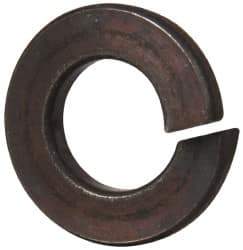 Value Collection - 1/4", 0.252" ID, 0.062" Thick Split Lock Washer - Grade 8 Steel, Zinc Yellow Dichromate Finish, 0.252" Min ID, 0.26" Max ID, 0.487" Max OD - USA Tool & Supply