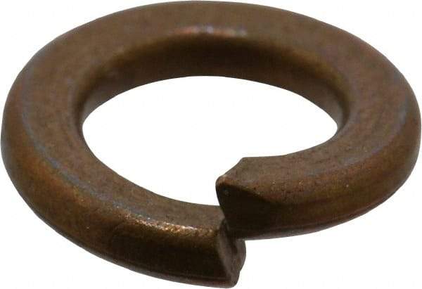 Value Collection - #10, 0.193" ID, 0.047" Thick Split Lock Washer - Silicon Bronze, 0.193" Min ID, 0.2" Max ID, 0.334" Min OD, 0.35" Max OD - USA Tool & Supply