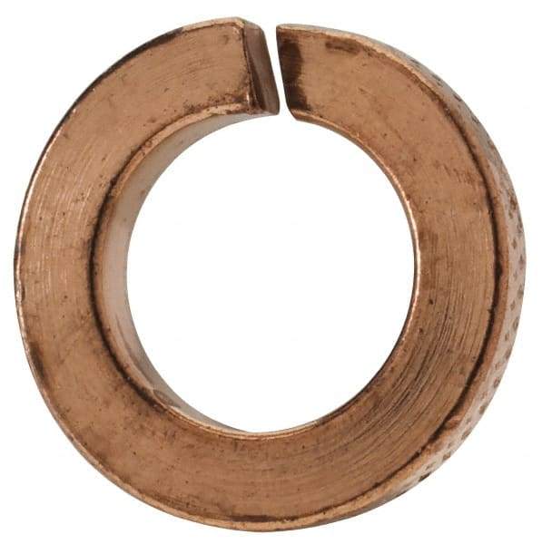 Value Collection - #12, 0.22" ID, 0.056" Thick Split Lock Washer - Silicon Bronze, 0.22" Min ID, 0.227" Max ID, 0.377" Min OD, 0.391" Max OD - USA Tool & Supply