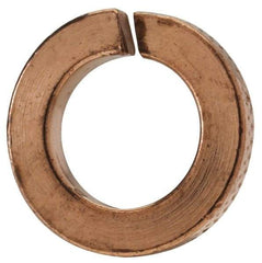 Value Collection - #12, 0.22" ID, 0.056" Thick Split Lock Washer - Silicon Bronze, 0.22" Min ID, 0.227" Max ID, 0.377" Min OD, 0.391" Max OD - USA Tool & Supply