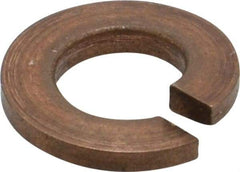 Value Collection - 1/4", 0.252" ID, 0.487" OD, 0.062" Thick Split Lock Washer - Silicon Bronze, 0.254" Min ID, 0.262" Max ID, 0.489" Min OD, 0.491" Max OD - USA Tool & Supply