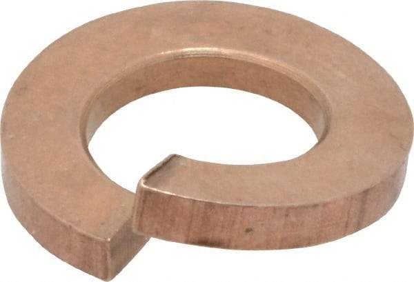 Value Collection - 3/8", 0.377" ID, 0.68" OD, 0.094" Thick Split Lock Washer - Silicon Bronze, 0.38" Min ID, 0.39" Max ID, 0.683" Min OD, 0.691" Max OD - USA Tool & Supply