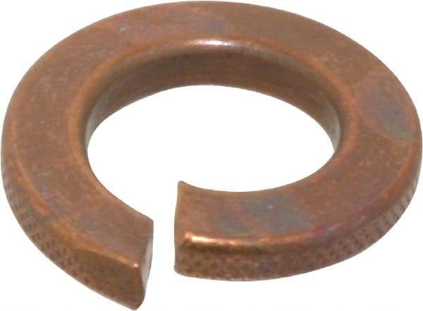 Value Collection - 7/16", 0.44" ID, 0.776" OD, 0.109" Thick Split Lock Washer - Silicon Bronze, 0.443" Min ID, 0.455" Max ID, 0.779" Min OD, 0.787" Max OD - USA Tool & Supply