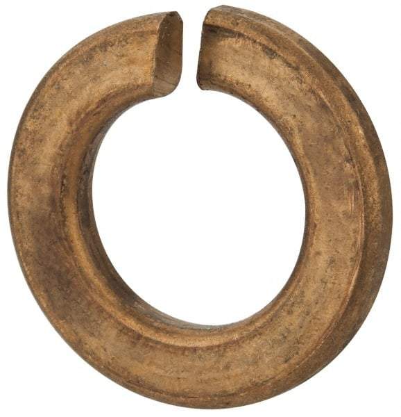 Value Collection - 1/2", 0.502" ID, 0.869" OD, 1/8" Thick Split Lock Washer - Silicon Bronze, 0.506" Min ID, 0.518" Max ID, 0.873" Min OD, 0.883" Max OD - USA Tool & Supply