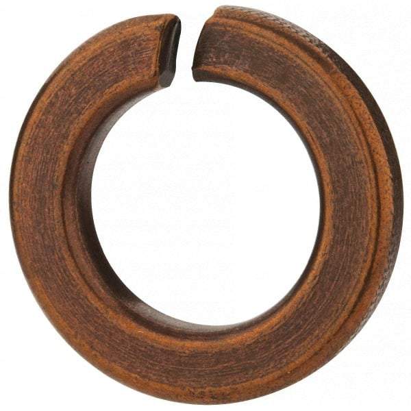 Value Collection - 3/4", 0.753" ID, 1.264" OD, 0.188" Thick Split Lock Washer - Silicon Bronze, 0.76" Min ID, 0.775" Max ID, 1.271" Min OD, 1.291" Max OD - USA Tool & Supply