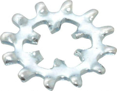 Value Collection - #8 Screw, 0.176" ID, Steel Internal Tooth & External Tooth Lock Washer - 0.506" OD, Zinc-Plated, Grade 2 - USA Tool & Supply