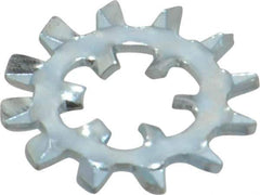 Value Collection - #10 Screw, 0.204" ID, Steel Internal Tooth & External Tooth Lock Washer - 0.61" OD, Zinc-Plated, Grade 2 - USA Tool & Supply
