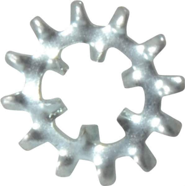 Value Collection - 1/4" Screw, 0.267" ID, Steel Internal Tooth & External Tooth Lock Washer - 0.76" OD, Zinc-Plated, Grade 2 - USA Tool & Supply