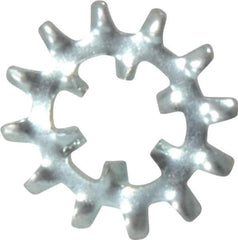 Value Collection - 1/4" Screw, 0.267" ID, Steel Internal Tooth & External Tooth Lock Washer - 0.76" OD, Zinc-Plated, Grade 2 - USA Tool & Supply